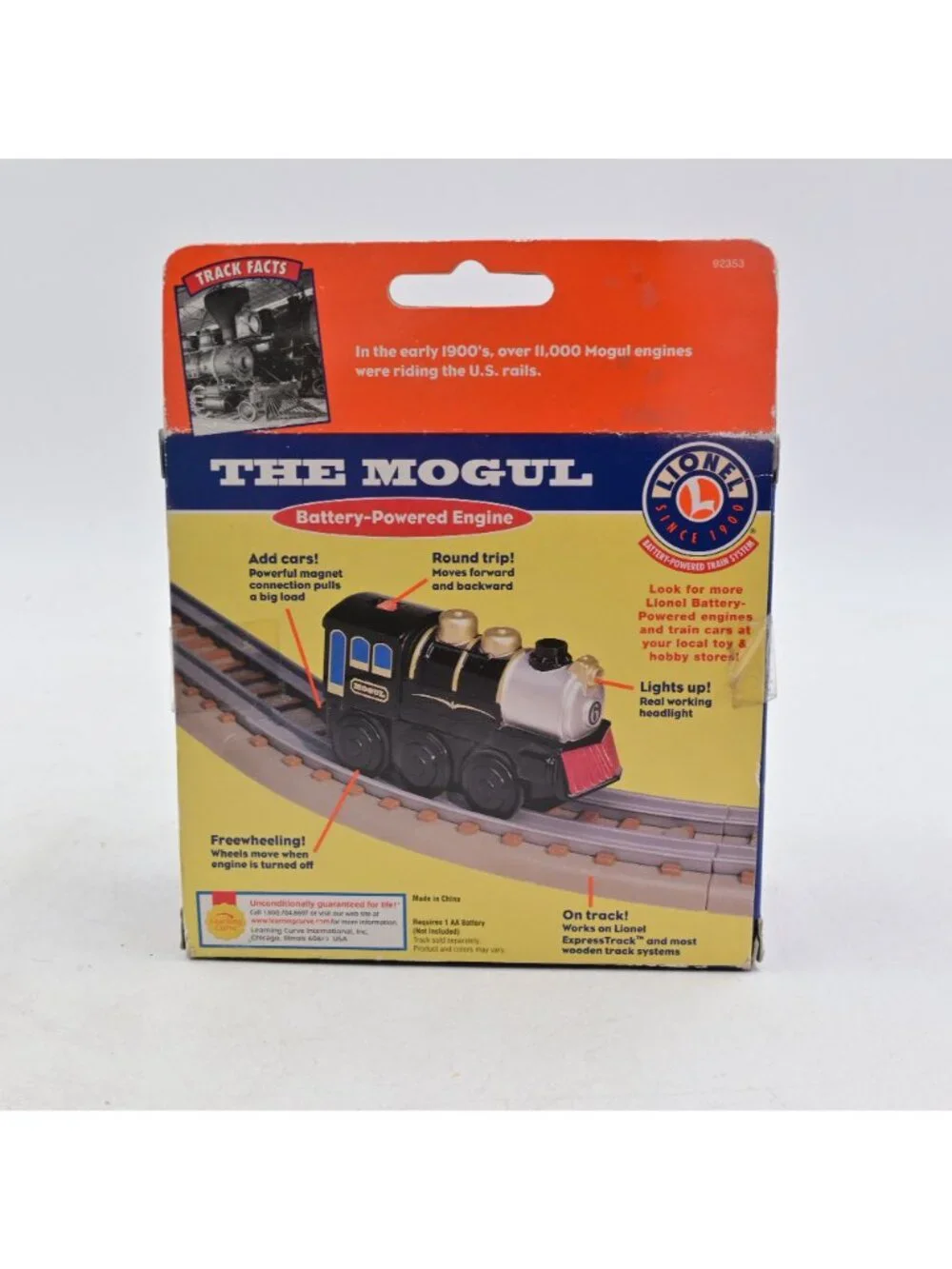 Learning Curve Lionel The Mogul Battery Train Engine Wooden Railway 92353 NEW